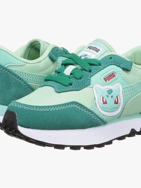 Puma Kids Mint Green & Teal Bulbasaur Pokémon Accent Sneakers